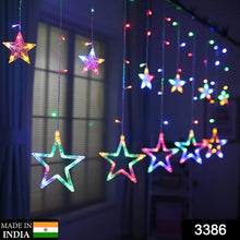 12 Stars LED Curtain String Lights with 8 Flashing Modes for Home Decoration, Diwali & Wedding LED Christmas Light Indoor and Outdoor Light ,Festival Decoration (Multicolor / With Box) - Goyaldeal.com
