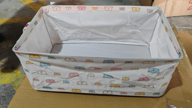 FOLDABLE STORAGE BOX HANDLES, COTTON AND LINEN STORAGE BINS AND BASKETS ORGANIZER FOR NURSERY, CLOSET, BEDROOM, HOME (45 Cm) - Goyaldeal.com