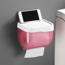 2-in-1 Bathroom Tissue Dispenser & Phone Holder (Self-Adhesive, Waterproof) - Goyaldeal.com