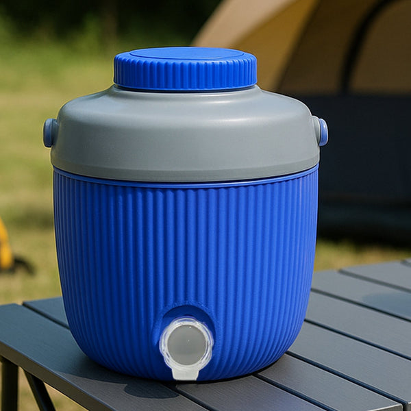Insulated Water Jug, Insulated Plastic Water Jug with a Sturdy Handle, Water Jug Camper with Tap Plastic Insulated Water Storage Cool Water Storage for Home & Travelling (6000 ML) - Goyaldeal.com