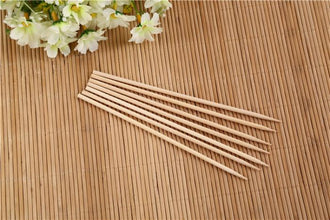 Camping Wooden Color Bamboo BBQ Skewers – 20cm Barbecue Shish Kabob Sticks for Fruit, Meat, Party & More (Pack of Skewers) - Goyaldeal.com