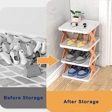 4 LAYER SHOES STAND, SHOE TOWER RACK SUIT FOR SMALL SPACES, CLOSET, SMALL ENTRYWAY, EASY ASSEMBLY AND STABLE IN STRUCTURE, CORNER STORAGE CABINET FOR SAVING SPACE - Goyaldeal.com