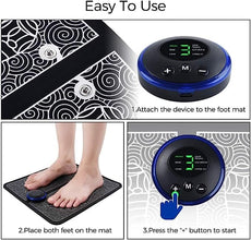 EMS Foot Massager, Electric Feet Massager, Deep Kneading Circulation Foot Booster for Feet and Legs Muscle Stimulator, Folding Portable Electric Massage Machine (Mix Design) - Goyaldeal.com