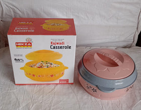 4500ml Insulated Casserole Box (Steel): Floral Print, Keeps Food Hot/Cold - Goyaldeal.com