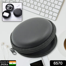 Cute Round Earphone Carrying Case - Multi-Use Pocket Pouch for Headphones, Cables, Coins, Airpods & More - Goyaldeal.com