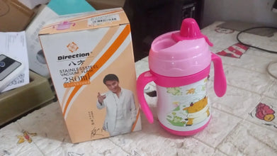 Vacuum Stainless Steel Water Bottle With Carry Handle & Straw Fridge Water Bottle Double Wall, Leak Proof, Rust Proof, Cold & Hot | Leak Proof | Office Bottle | Gym | Home | Kitchen | Hiking | Trekking | Travel Bottle (280 ML) - Goyaldeal.com