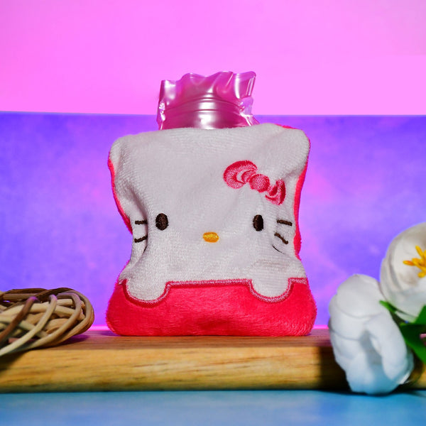 Pink Hello Kitty Small Hot Water Bag with Cover for Pain Relief - Goyaldeal.com