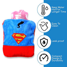 Superman Print Small Hot Water Bag with Cover for Pain Relief - Goyaldeal.com