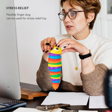 3D Rainbow Color Plastic Slug Fidget Toys, Stress Relieving Toy, Sensory Slug Toy for Boys and Girls, Finger slug Toy, for Autistic, Caterpillar Fidget Toys Stress Relief Gifts for Toddlers Kids Adults  (1 Pc) - Goyaldeal.com