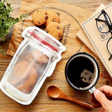 Reusable Airtight Seal Plastic Food Storage Mason Jar Zipper (500ml) - Goyaldeal.com
