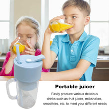 2 In1 Portable Crusher Juicer With Handle & Straw for Smoothie Sipper USB Rechargeable (340 ml) 6 Stainless Steel Blades Compact Juicer Mixer, Juicer Portable Fresh Juice Blender Portable Electric Juicer ( 340 ML ) - Goyaldeal.com