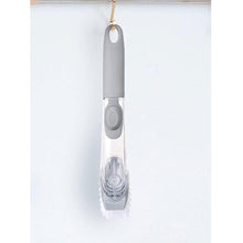 Home & Kitchen Cleaning Brushes, Scrubber, Soap Dispenser Scrub Brush for Pans Pots and Bathtub Sink (2 In 1) - Goyaldeal.com