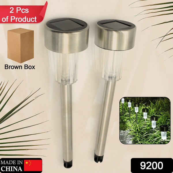 Solar LED Spike Lights for Garden & Pathway Decor (2 Pc Set) - Goyaldeal.com