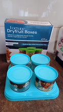 Airtight Container Jar 4 Pc Set With Stylish Tray for Kitchen Unbreakable Jar Set for Multipurpose Storage ( Mukhwas Dani ) - Goyaldeal.com