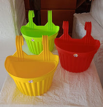 Multicolor Hanging Plastic Planters Orchid Relling , For Plantation, Planters for Balcony and Home Gardening, Indoor, Outdoor (1 Pc ) - Goyaldeal.com