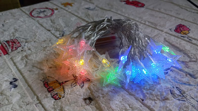 28 LED / Star 3.9 Meter Star Shape Led Light Battery Operated with Flashing Modes for Home Decoration, Kids Room, Waterproof Diwali & Wedding LED Christmas Light Indoor and Outdoor Light ,Festival Decoration (Multicolor Battery Not Included 3.9Mtr) - Goyaldeal.com