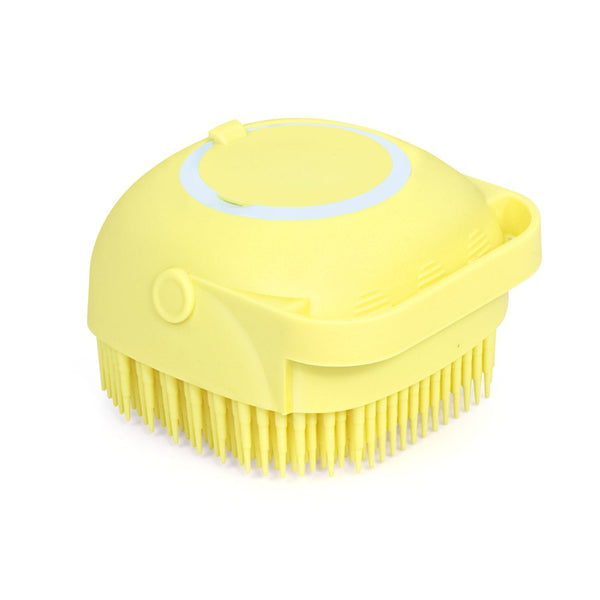 SILICONE MASSAGE BATH BODY BRUSH WITH SHAMPOO DISPENSER, SCRUBBER - Goyaldeal.com
