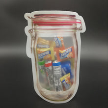 Reusable Airtight Seal Plastic Food Storage Mason Jar Zipper (500ml) - Goyaldeal.com
