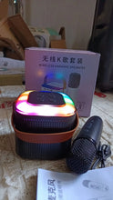 Wireless Speaker Microphone Set, RGB Light Support Memory Card PortableKaraoke Machine Perfect  for Travel TV - Goyaldeal.com