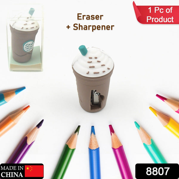 2In1 3D Cute Coffee Or Ice cream Shape sharpner Like Rotary Manual Pencil Sharpener for Kids  Ice Cream Style Office School Supplies, Back to School Gift for Students,Kids Educational Stationary kit, B'Day Return Gift (1 Pc) - Goyaldeal.com