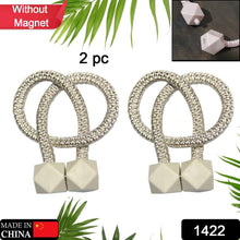 Non-Magnetic Curtain Tiebacks: Decorative Pearl Design (2 Pc, (Without Magnet Buckle) - Goyaldeal.com