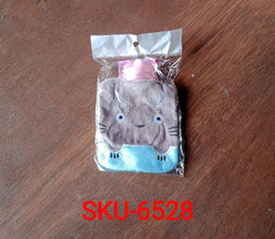 Grey Cat Print Small Hot Water Bag with Cover for Pain Relief - Goyaldeal.com