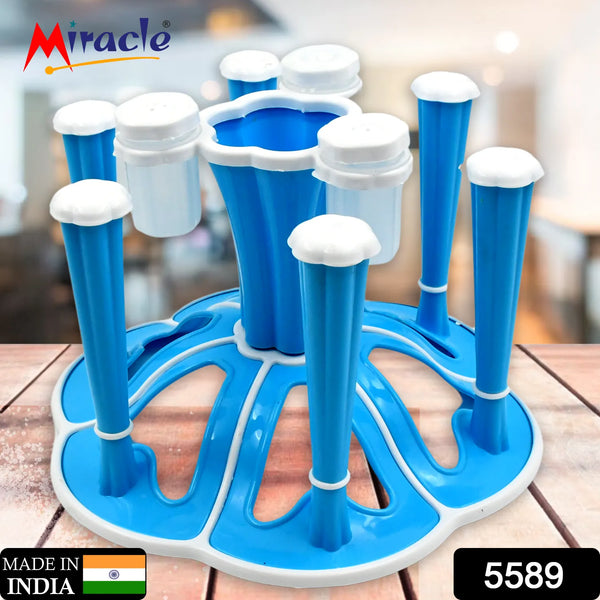 Miracle Plastic Glass Stand for Kitchen & Dining (6-Glass, Spices, Moq - 2 Pc) - Goyaldeal.com