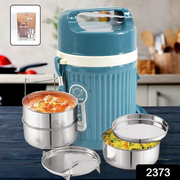Stackable Insulated Tiffin with Handle (1 Pc): Leakproof, Hot Food Container - Goyaldeal.com