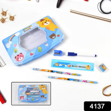 Cartoon Metal Compass Box for Kids with Stationery (6 Pc Set) - Goyaldeal.com