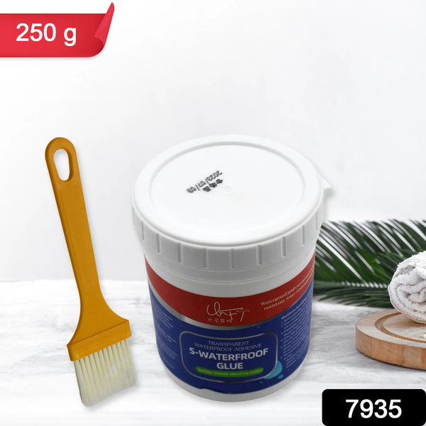 Transparent Waterproof Glue 250g with Brush, Leakage Protection Outdoor Bathroom Wall Tile Window Roof, Anti-Leakage Agent, sealant glue, Roof Sealant Waterproof Gel - Goyaldeal.com