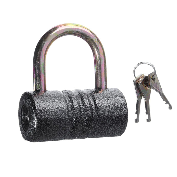 Heavy-Duty Iron Padlock – 82mm Black Spray Lock with Brass Core & 5 Keys, Waterproof & Anti-Theft - Goyaldeal.com