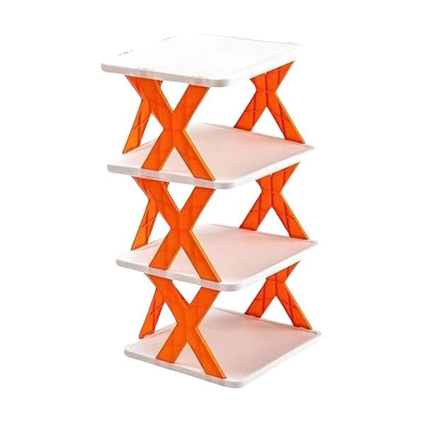 4 LAYER SHOES STAND, SHOE TOWER RACK SUIT FOR SMALL SPACES, CLOSET, SMALL ENTRYWAY, EASY ASSEMBLY AND STABLE IN STRUCTURE, CORNER STORAGE CABINET FOR SAVING SPACE - Goyaldeal.com