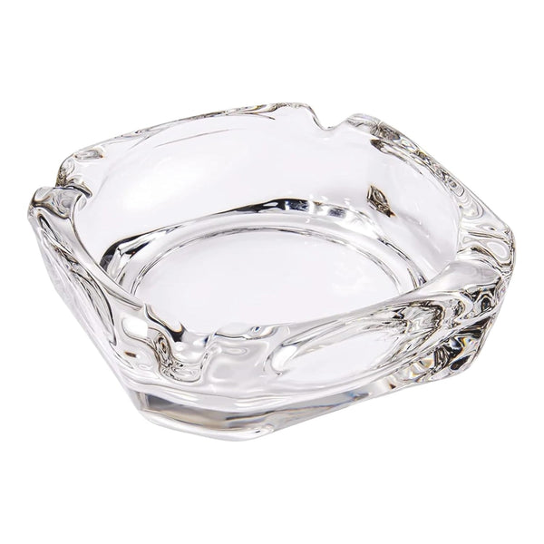 Glass Brunswick Crystal Quality Cigar Cigarette Ashtray Round Tabletop for Home Office Indoor Outdoor Home Decor - Goyaldeal.com