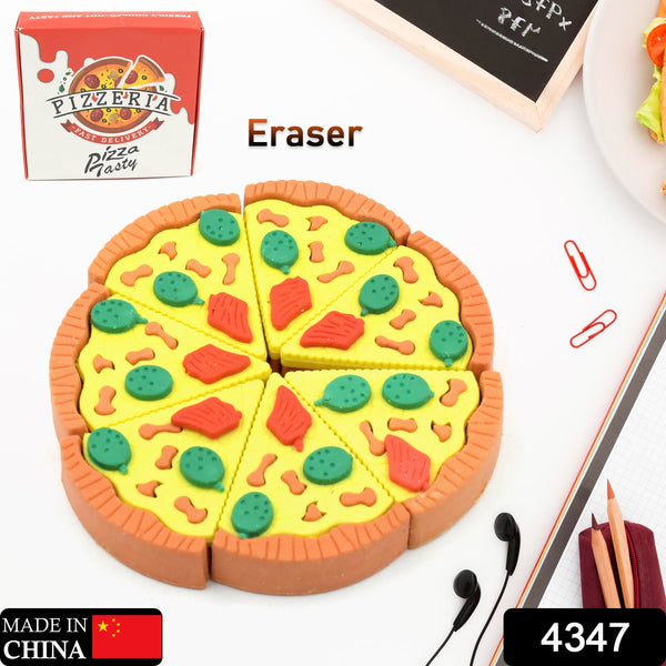 3D Pizza Slices Eraser Set – Fancy & Colorful Stationery for Kids & Gifts (7 slice) - Goyaldeal.com