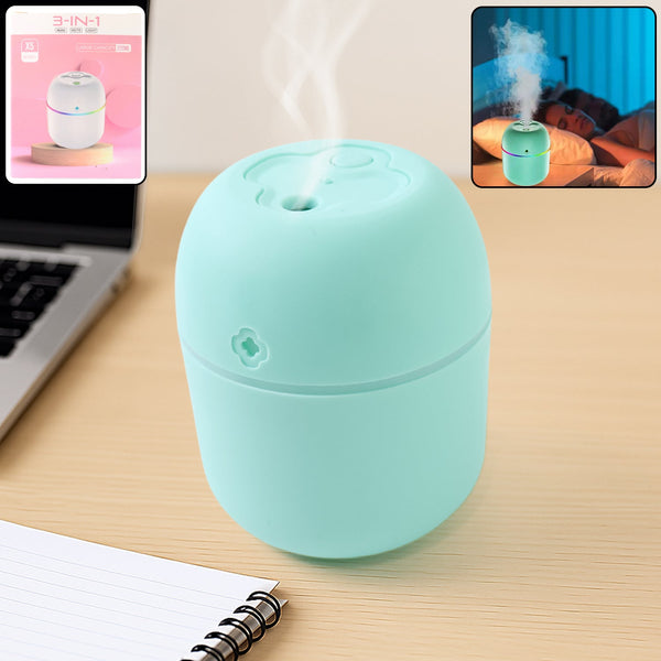 Portable Mini USB Humidifier with Light, Cool Mist & Essential Oil Diffuser (250ML) - Goyaldeal.com