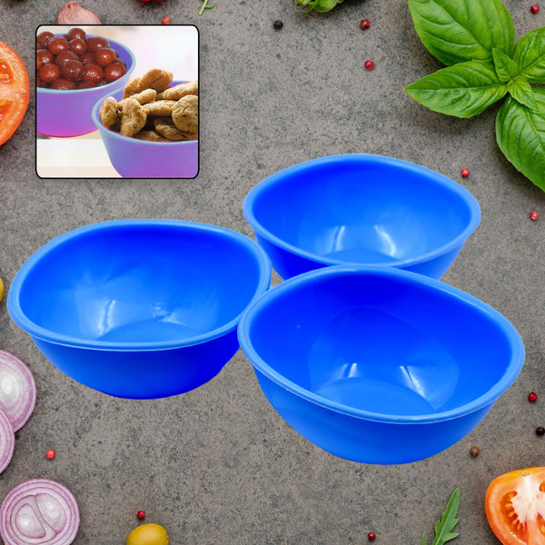 BPA Free Plastic Bowl Set for Cereal, Salad, Rice, Soup, Pasta, Snack Bowl, Microwave Safe, Dishwasher Safe (3 Pcs Set) - Goyaldeal.com