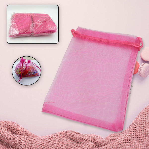 Organza Gift Bags Small Mesh Bags Drawstring Gift Bags Christmas Drawstring Organza Gift Bags, Wedding Party Festival Gift Bags (100 Pcs Set) - Goyaldeal.com