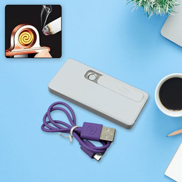 Stylish Electric USB Lighter for Men & Women (Rechargeable, Windproof) - Goyaldeal.com