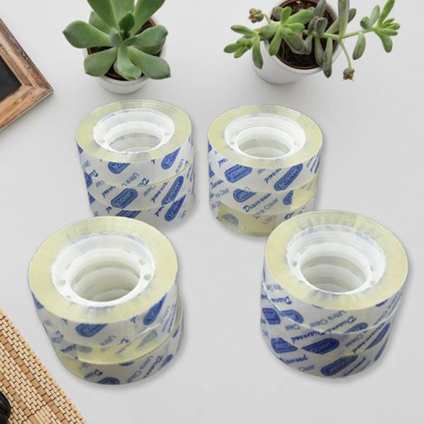 Transparent Tape Refills, Clear Tape, Cello Tape, All-Purpose Transparent Glossy Tape for Office, Home, School -1.2cm X 30 Meter Per Roll (12 Pc Set) - Goyaldeal.com