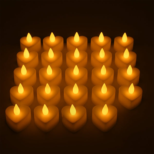 Festival Decorative LED Tealight Candles – Battery Operated for Party, Wedding, Birthday & Gifts (24 Pc Set) - Goyaldeal.com