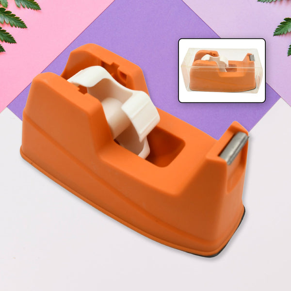 Plastic Tape Dispenser Cutter for Home Office use, Tape Dispenser for Stationary, Tape Cutter Packaging Tape (1 pc / 605 Gm) - Goyaldeal.com
