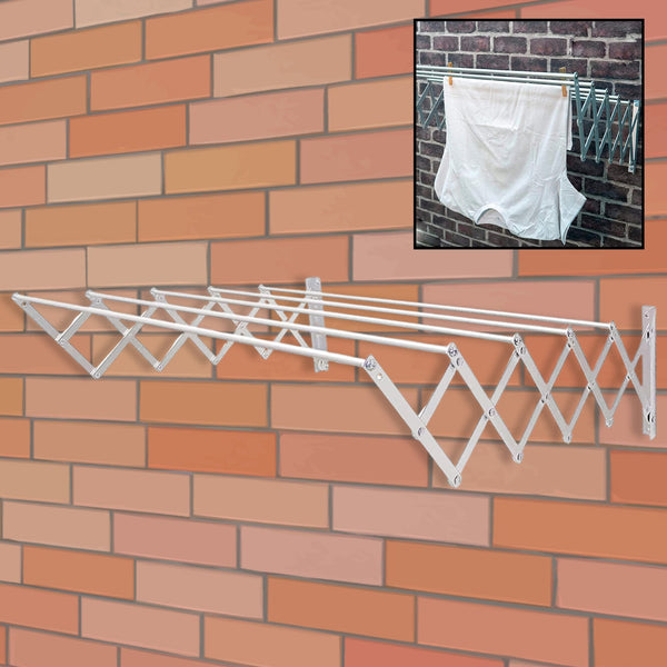 Foldable Extendable Drying Rack | Suitable for Hanging All Types of Clothes | Ideal for Interior and Exterior, Made of High Resistance Aluminum for Bathroom Indoor Outdoor - Goyaldeal.com