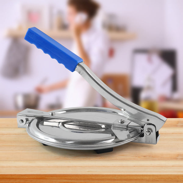 PURI PRESS MAKER - STAINLESS STEEL PURI MAKER PRESS MACHINE - ROTI CHAPATI PRESSER FOR HOME -KHAKHRA- PURI MAKER PRESS MACHINE WITH HANDLE, MANUAL PURI MAKER (MEDIUM) - Goyaldeal.com