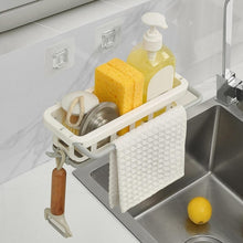 Multipurpose Platic Hanging Drain Rack Retractable Sponge Storage Hanging Rack With Adhesive Hook for Kitchen and Bathroom Dishcloth Holders Basket Drying Tray Organizer - Goyaldeal.com