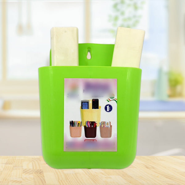 2-Section Multipurpose Wall Holder – Mobile, Remote & Makeup Brush Storage (1 Pc) - Goyaldeal.com