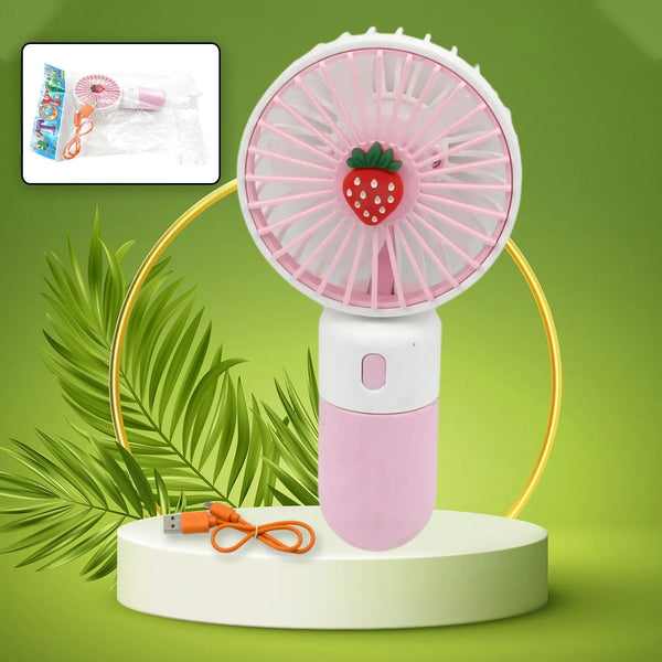Portable Small Electric Fan Handheld, Rechargeable Mini Student Handheld Dormitory Class Personal Fan - Goyaldeal.com