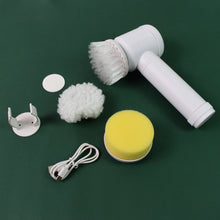 Portable Electric Cleaning Brush with 3 Replaceable Brush Heads (5 In 1) - Goyaldeal.com