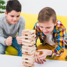 54 Pcs Blocks 4 Dices Wooden Tumbling Stacking Building - Goyaldeal.com