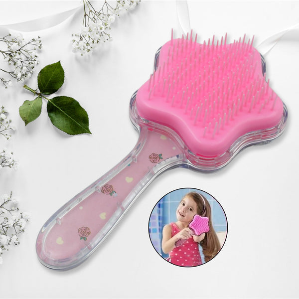 Cartoon Hair Brush Massage Shower Comb Blur Wet Salon Hair Brushes Hair Styling Tools, Glitter Comb, Soft & Smooth Brush, Mermaid Brush For Kids Return Gifts For Kids (1 Pc ), Hair accessories - Goyaldeal.com