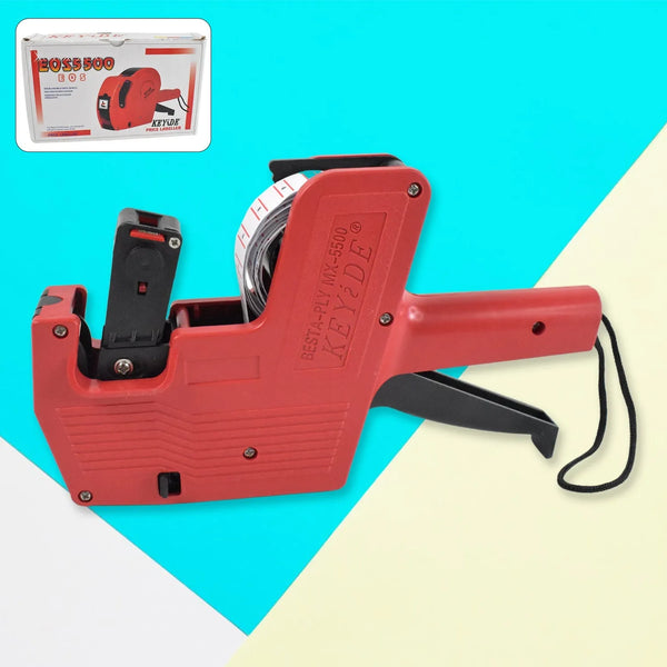 Handheld 8-Digit Plastic Price Tag Gun – Ideal for Retail & Market Price Tagging - Goyaldeal.com